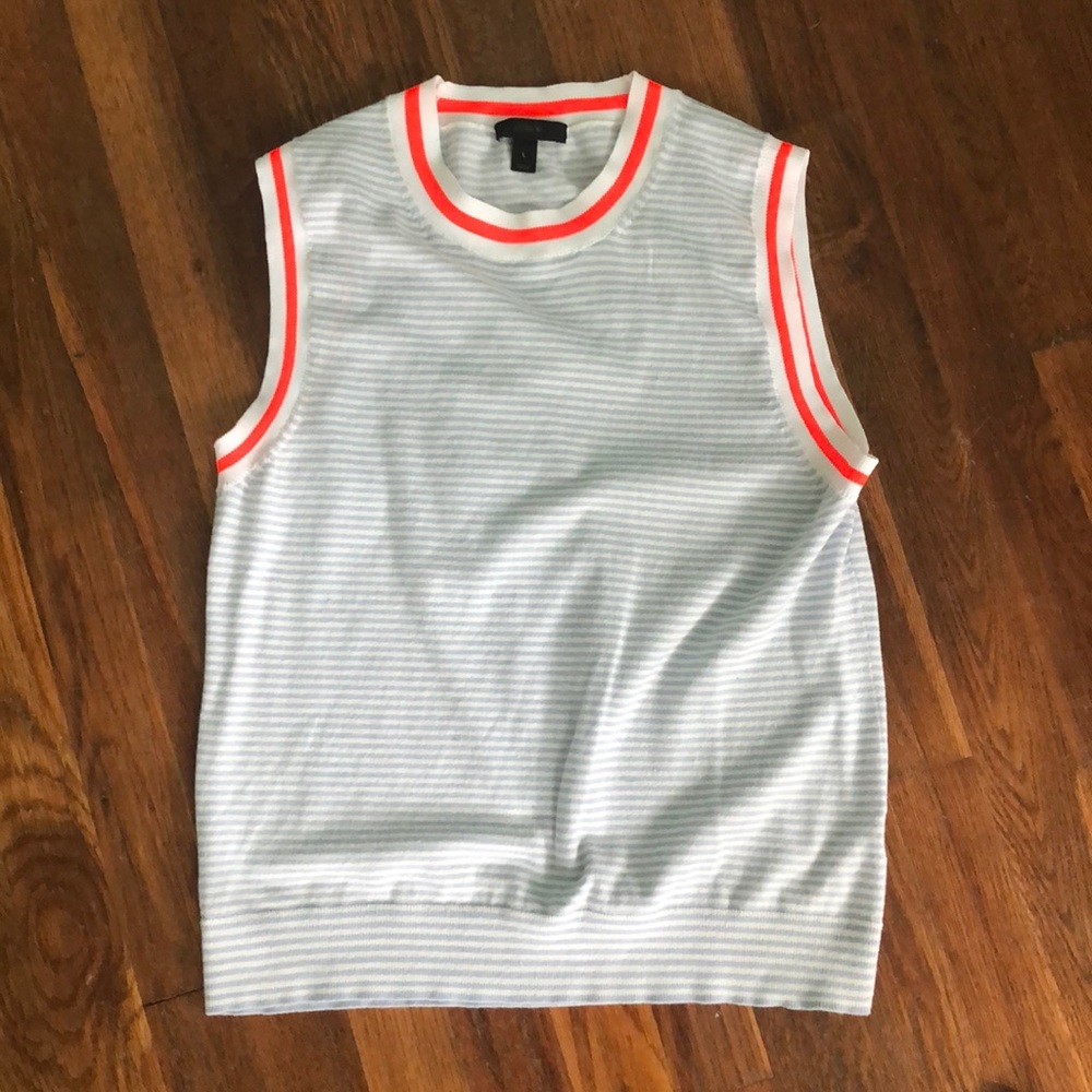 J. Crew striped shell vest